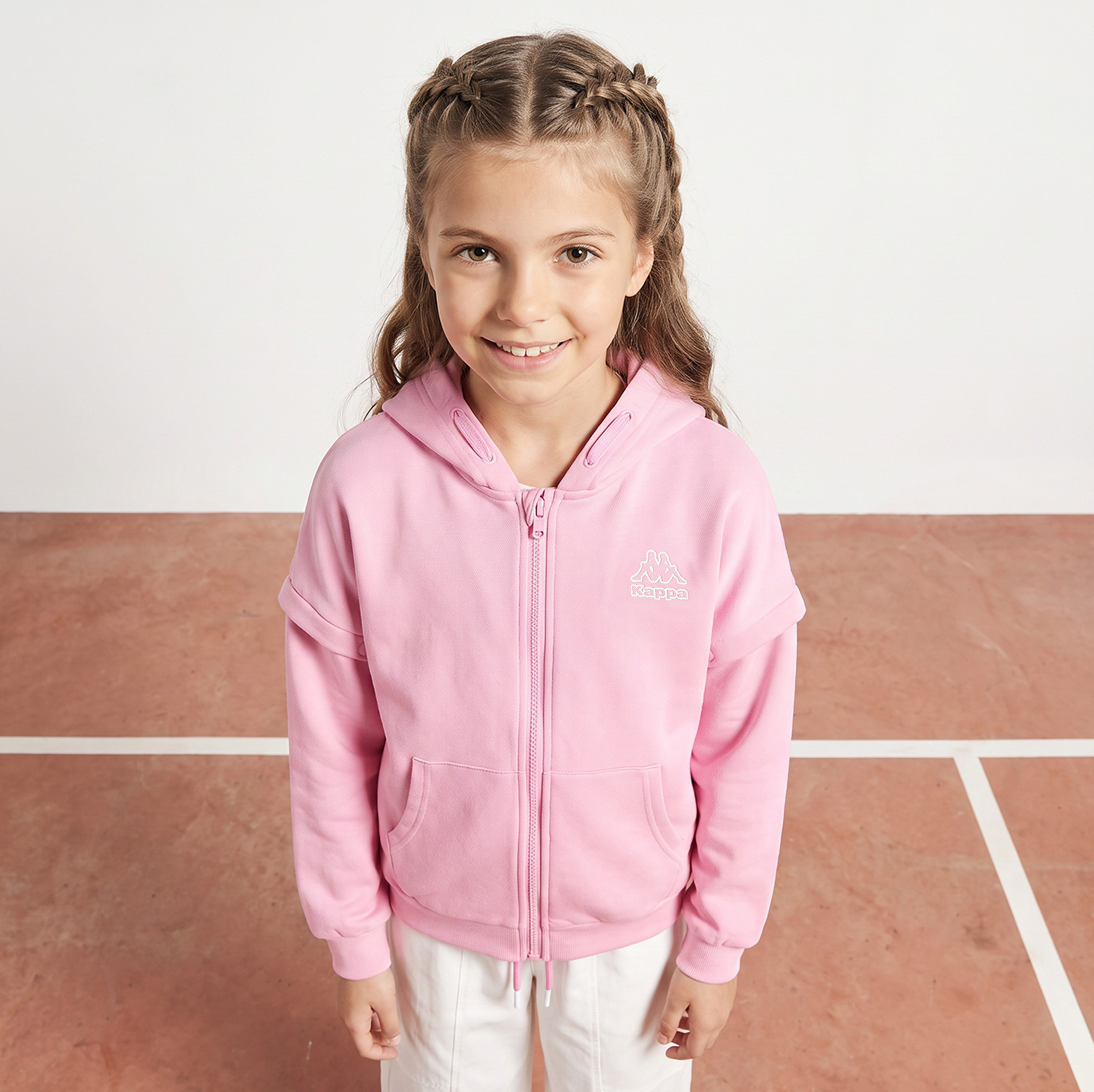 Kappa Logo Sweatshirt with Long Sleeves-girls-clothing-sweatshirts-image-1