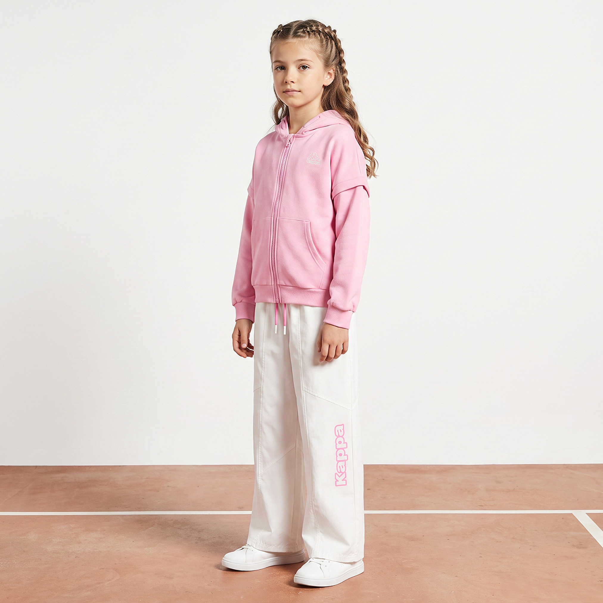 Kappa Logo Sweatshirt with Long Sleeves-girls-clothing-sweatshirts-image-2
