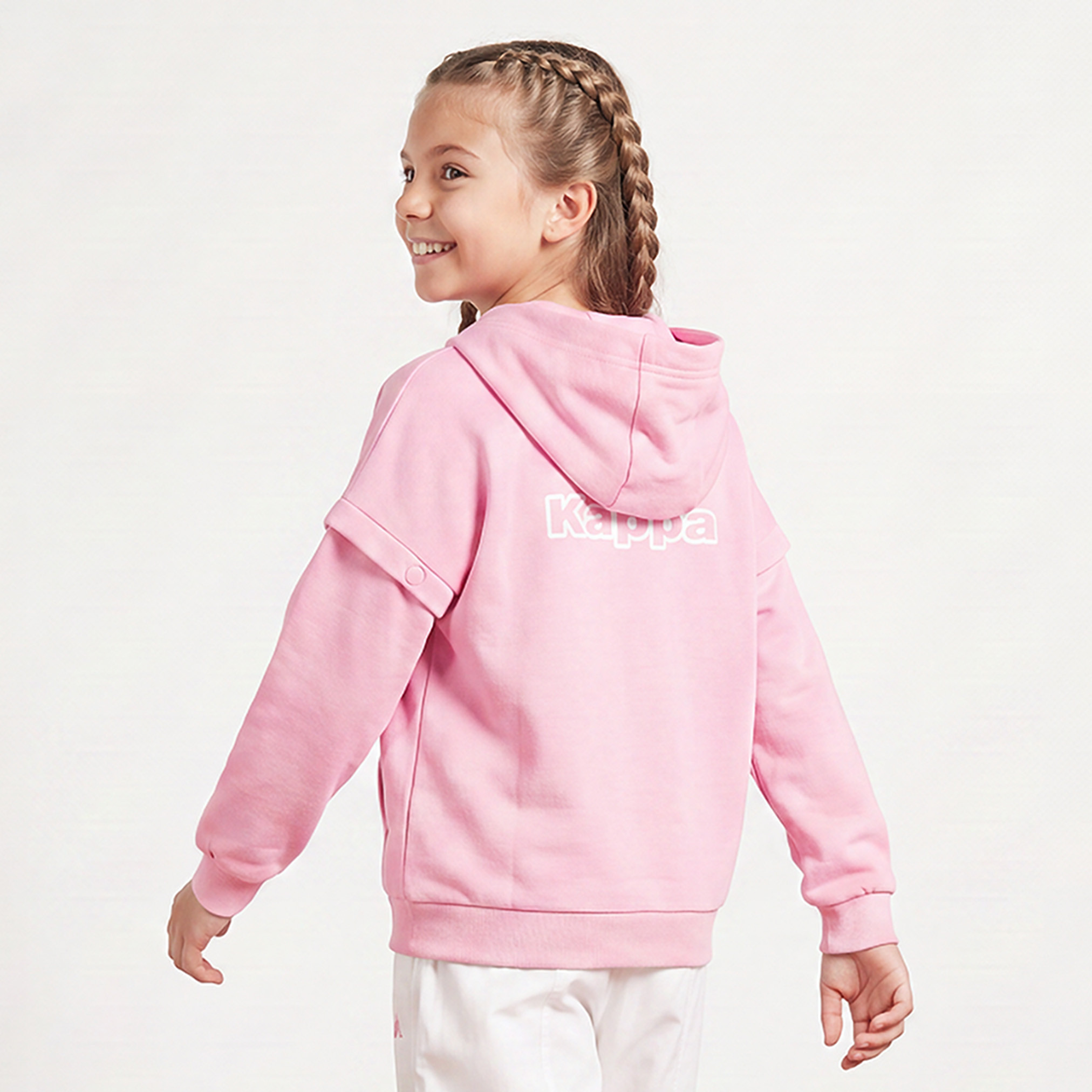 Kappa Logo Sweatshirt with Long Sleeves-girls-clothing-sweatshirts-image-3