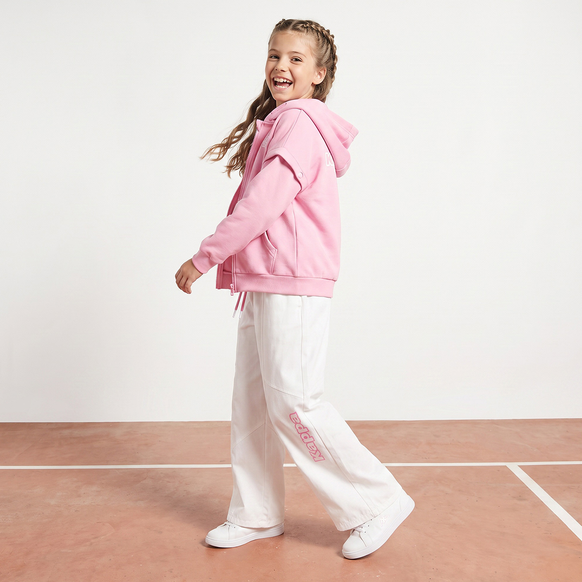 Kappa Logo Sweatshirt with Long Sleeves-girls-clothing-sweatshirts-image-5
