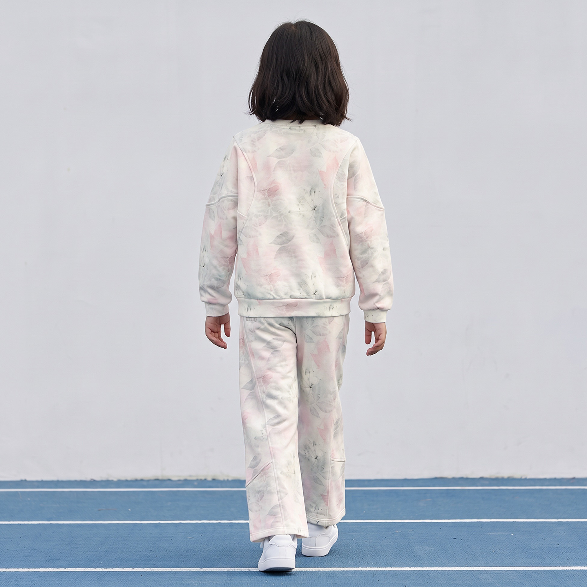 Kappa Crew Neck Long Sleeves Sweatshirt and Track Pants Set with Drawstring Closure-girls-clothing-setsandcoords-image-4