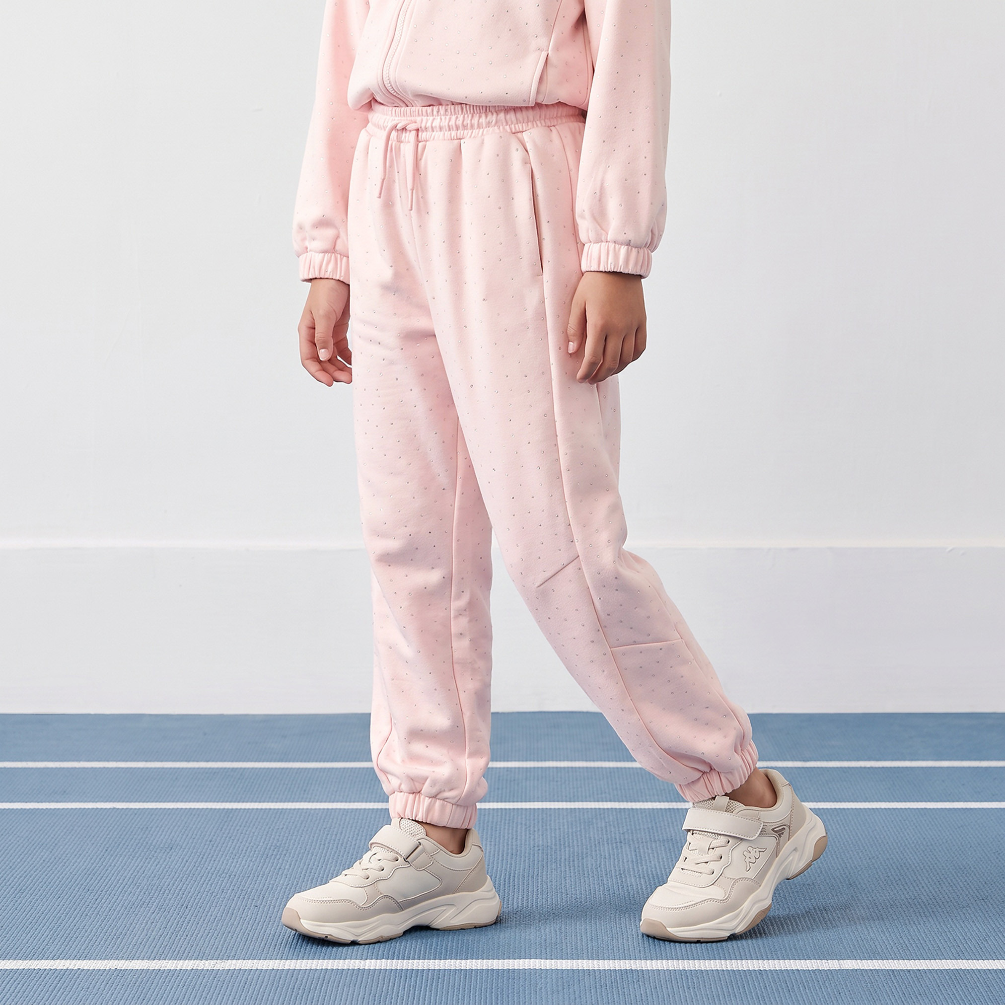 Kappa Hooded Neck Long Sleeves Hoodie and Joggers Set with Embellishment-girls-clothing-setsandcoords-image-3