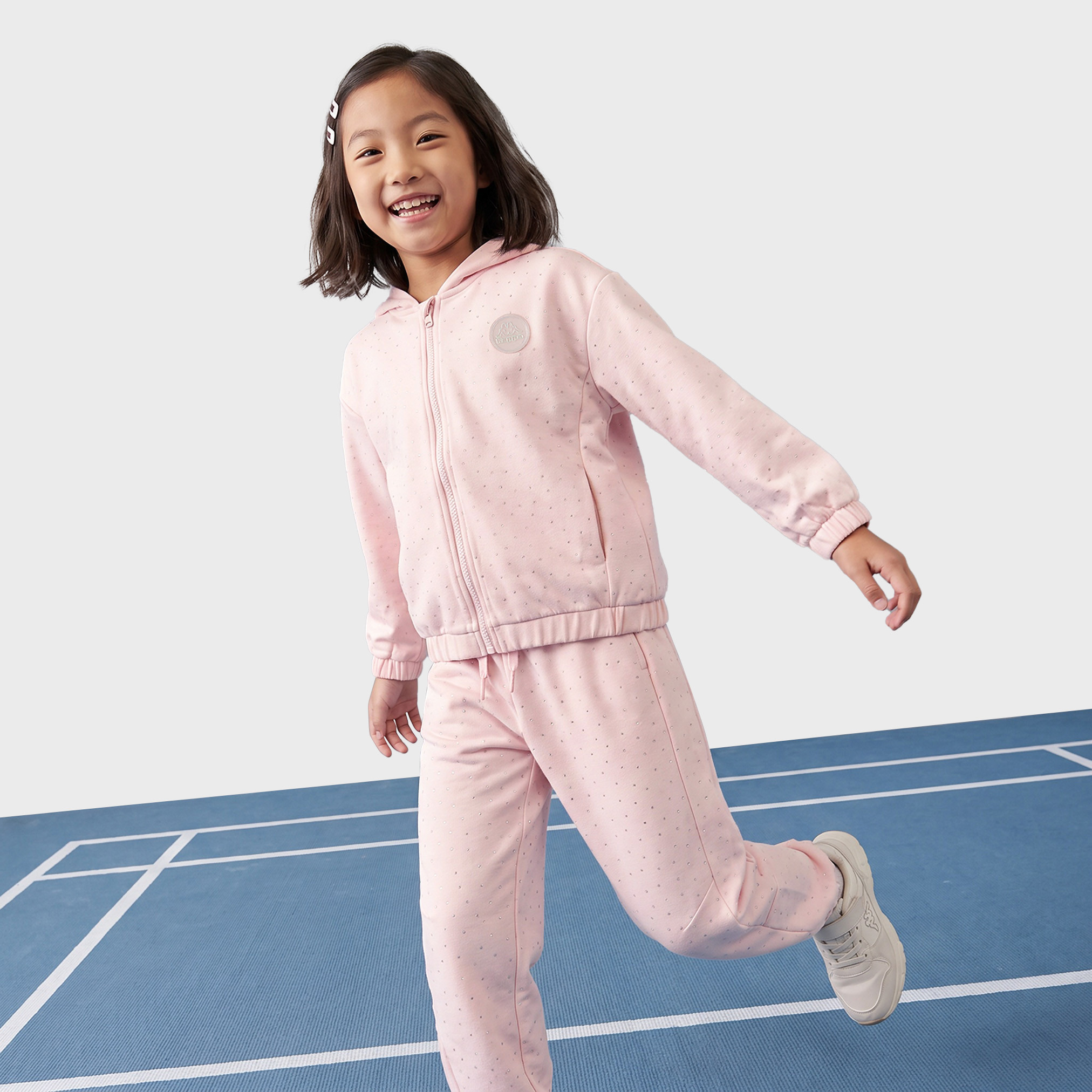 Kappa Hooded Neck Long Sleeves Hoodie and Joggers Set with Embellishment-girls-clothing-setsandcoords-image-5