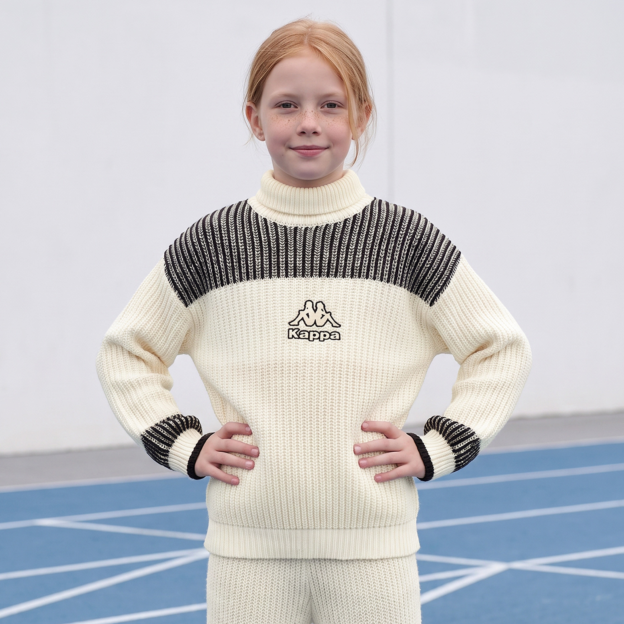 Kappa High Neck Long Sleeves Sweater and Pants Set with Logo Embroidery-girls-clothing-setsandcoords-image-3