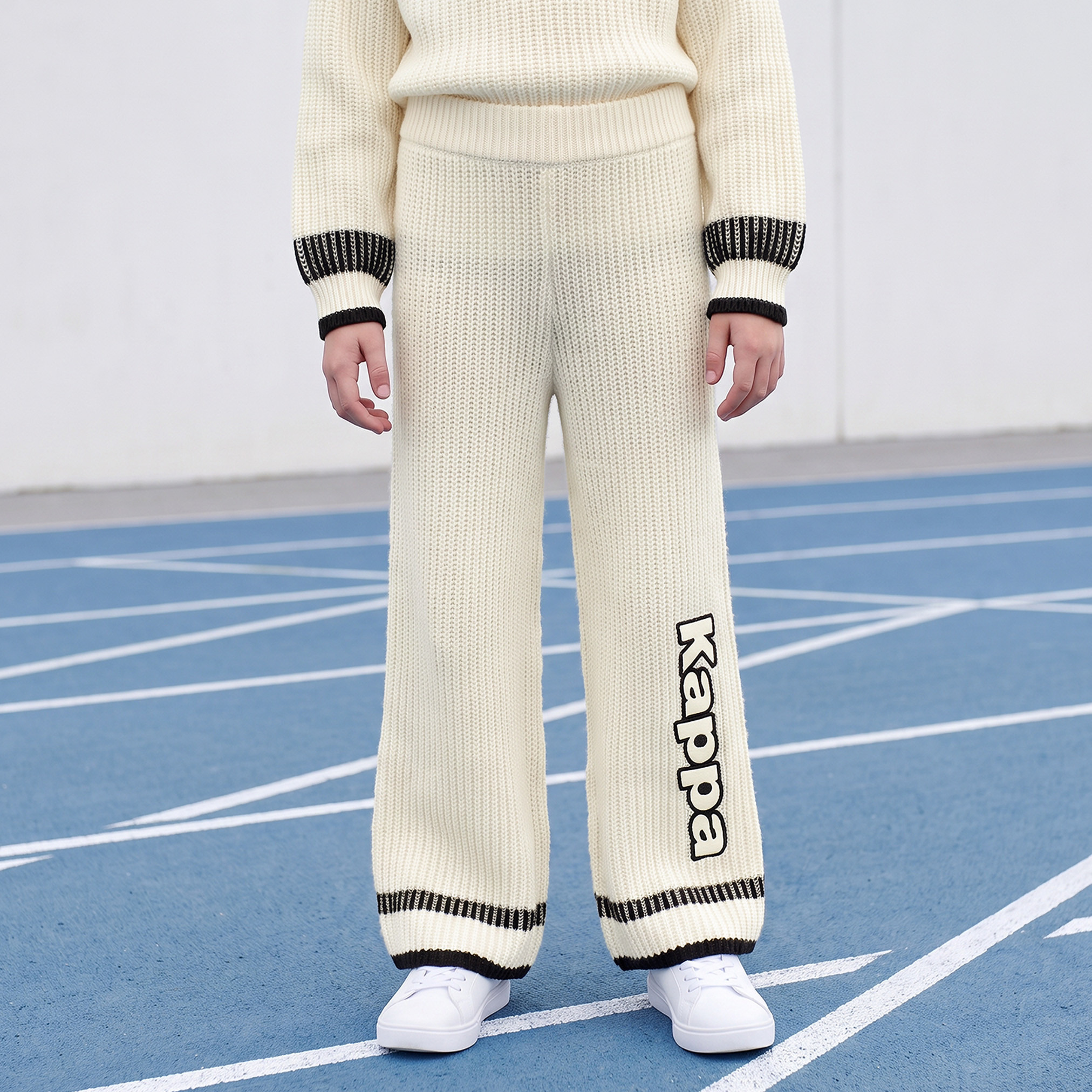 Kappa High Neck Long Sleeves Sweater and Pants Set with Logo Embroidery-girls-clothing-setsandcoords-image-4