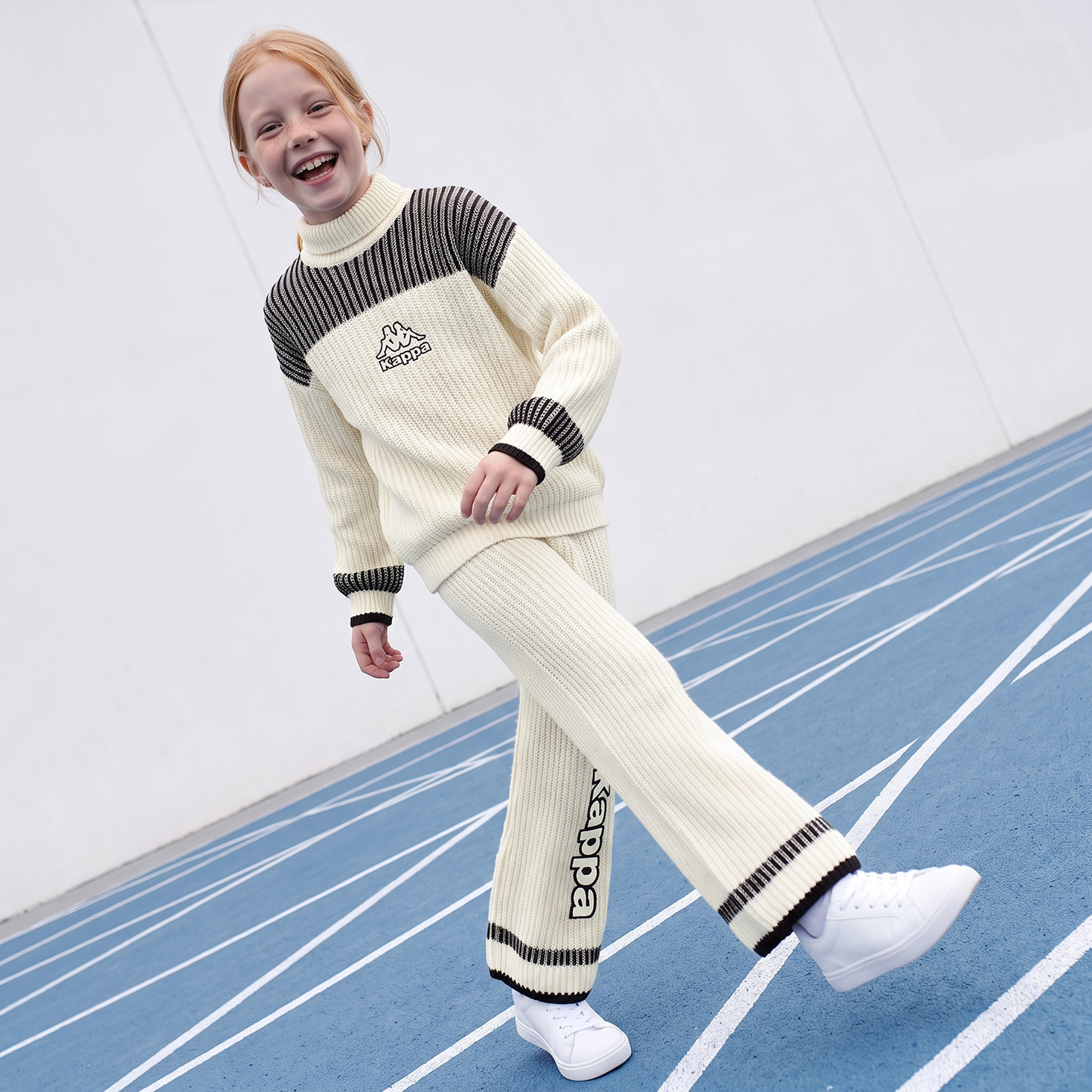Kappa High Neck Long Sleeves Sweater and Pants Set with Logo Embroidery-girls-clothing-setsandcoords-image-5