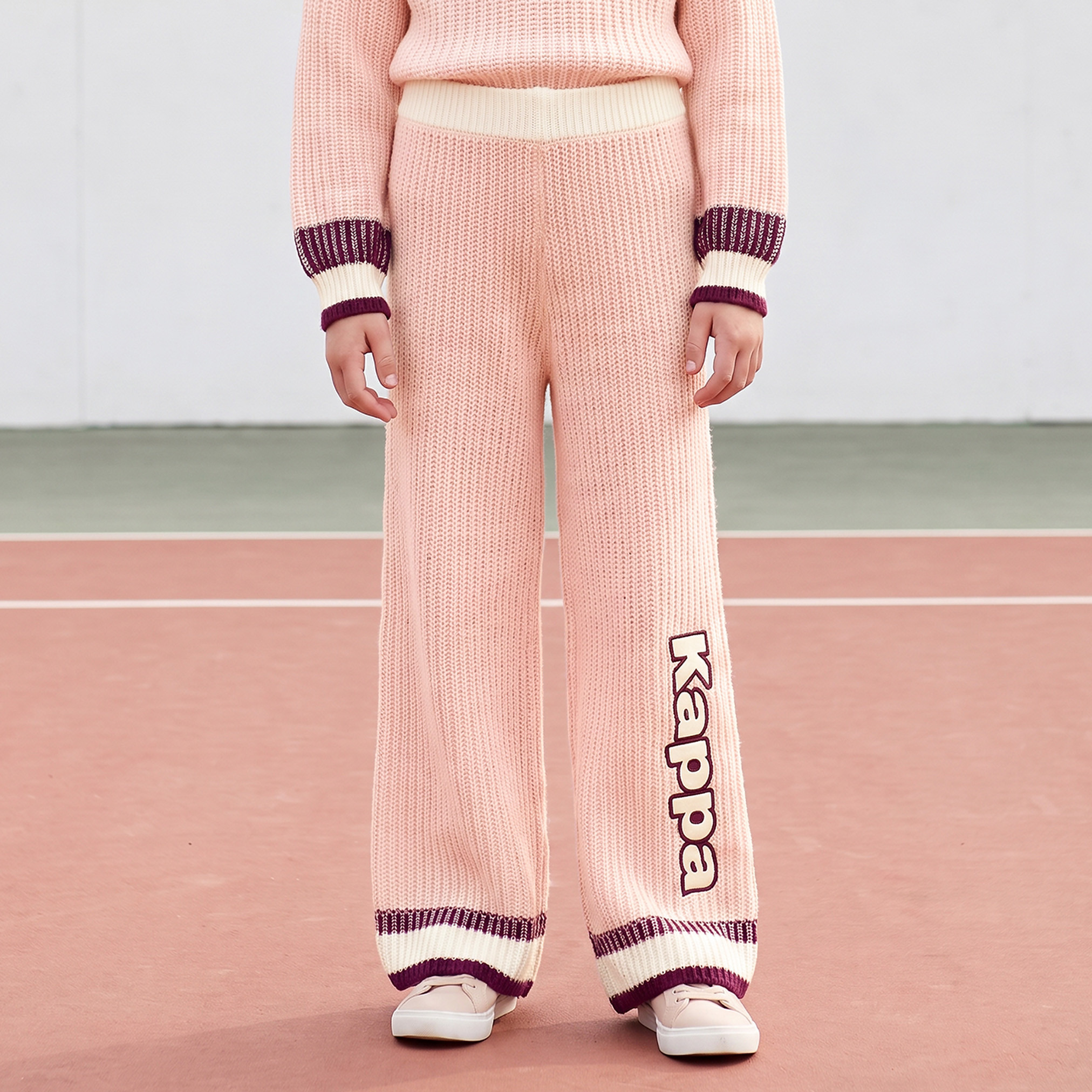 Kappa High Neck Long Sleeves Sweater and Pants Set with Logo Embroidery-girls-clothing-setsandcoords-image-4