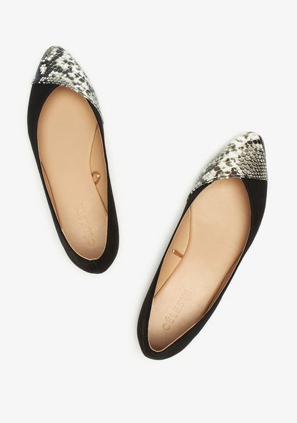 Celeste Women's Animal Print Slip-On Pointed-Toe Ballerina Shoes