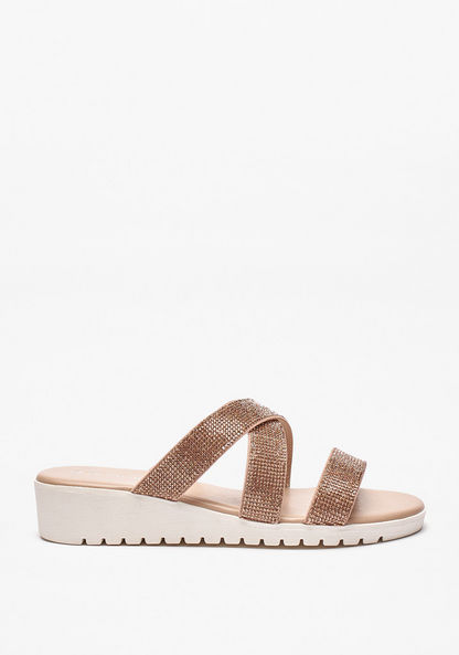 Le Confort Embellished Slip-On Flatform Sandals-Women%27s Flat Sandals-image-0