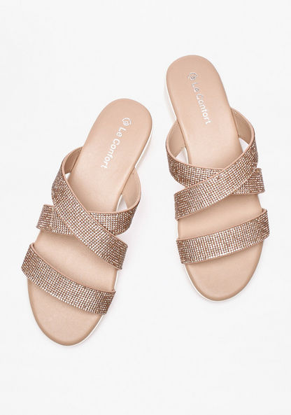 Le Confort Embellished Slip-On Flatform Sandals-Women%27s Flat Sandals-image-2