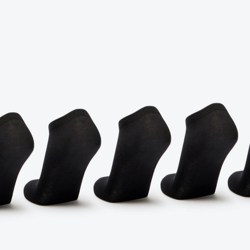 Gloo Textured Ankle Length Socks - Set of 5-Women%27s Socks-image-1