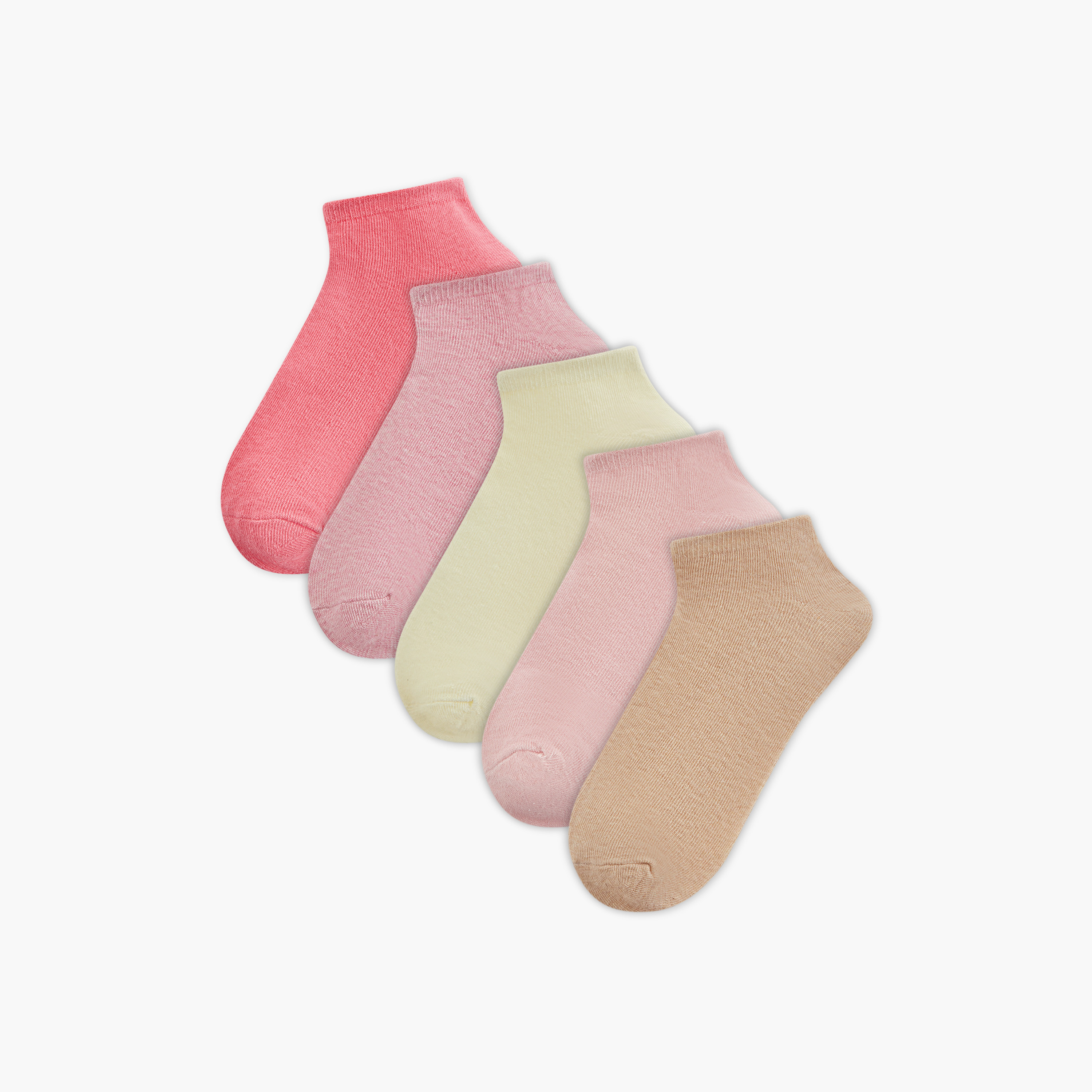 جوارب سادة بطول ربلة الساق من جلوو - طقم من 5 أزواج-women-socksandstockings-image-1