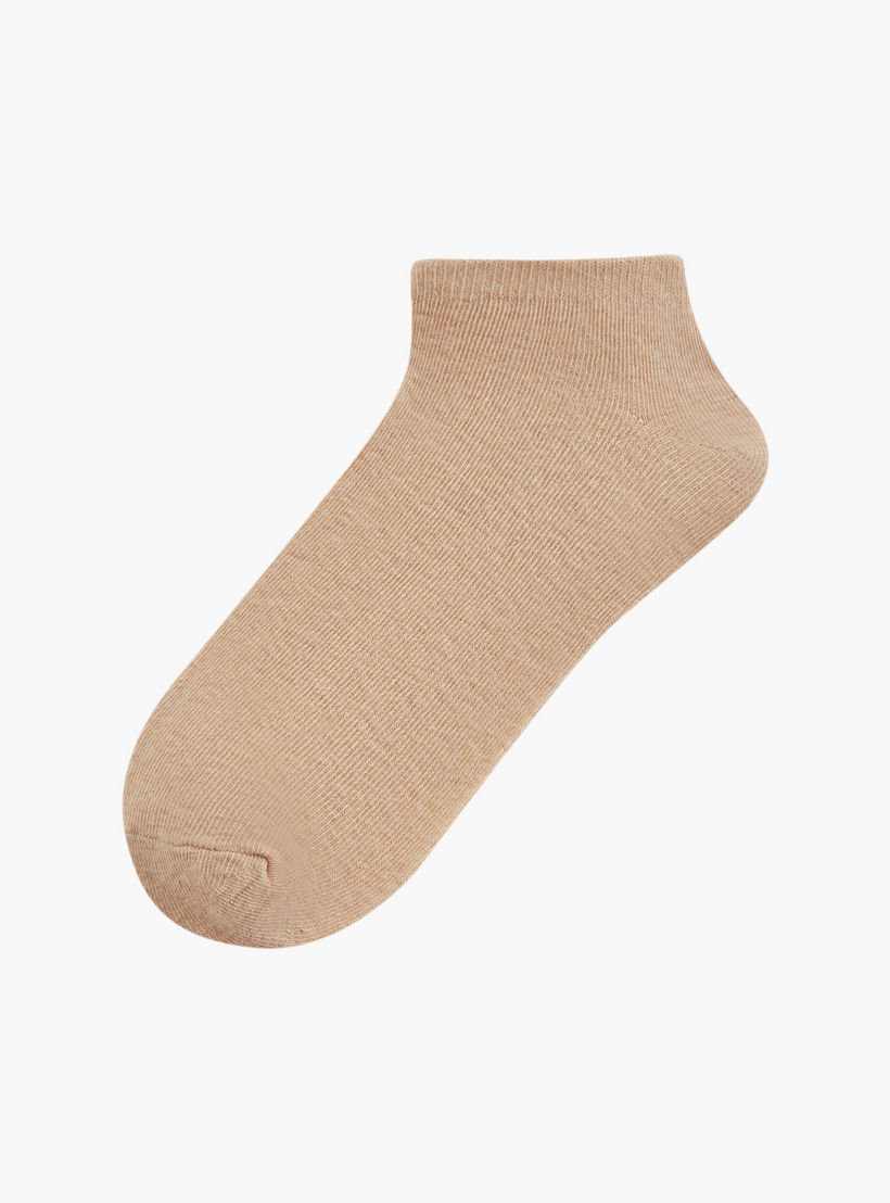 جوارب سادة بطول ربلة الساق من جلوو - طقم من 5 أزواج-women-socksandstockings-image-2