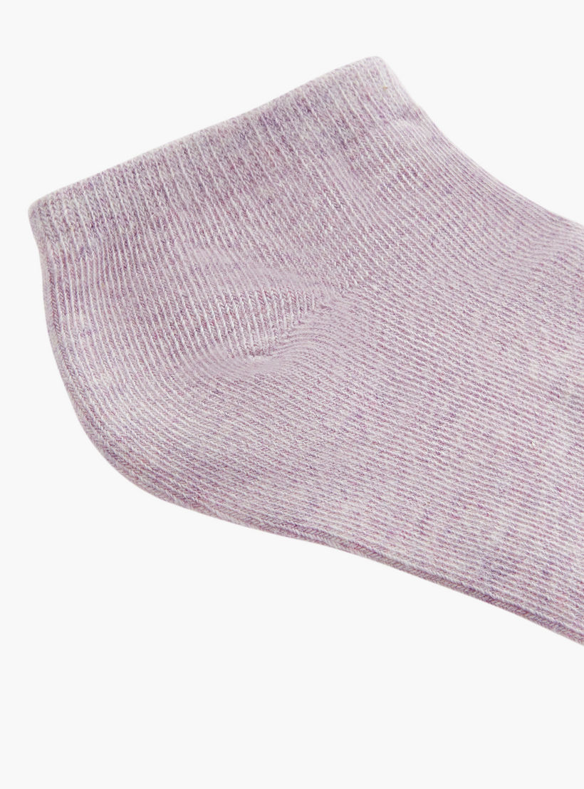 جوارب سادة بطول الكاحل من جلوو - طقم 5 قطع-women-socksandstockings-image-5