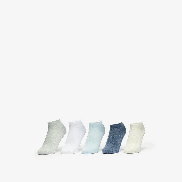 Gloo Solid Ankle Length Socks - Set of 5