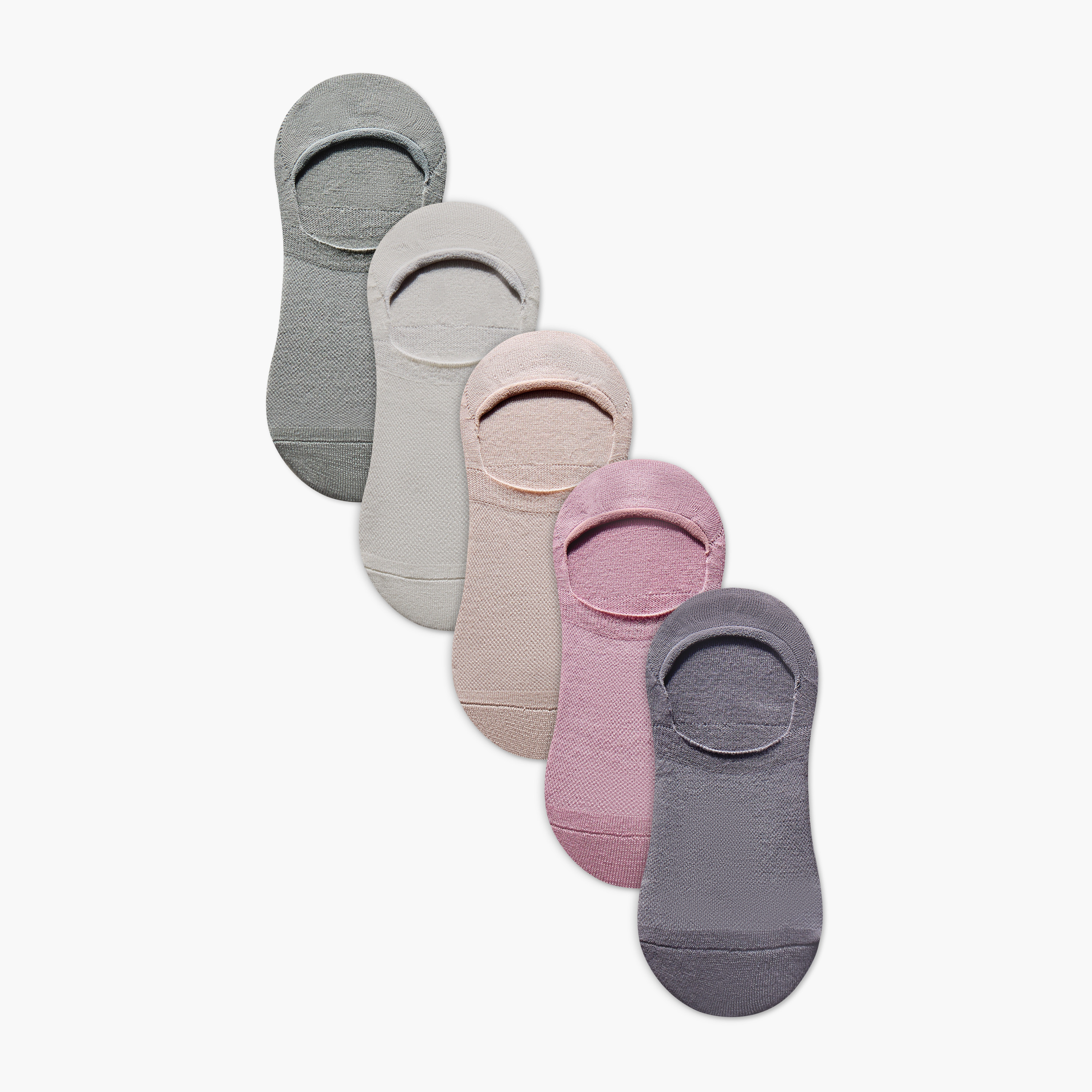Gloo Solid No Show Socks - Set of 5-women-socksandstockings-image-6
