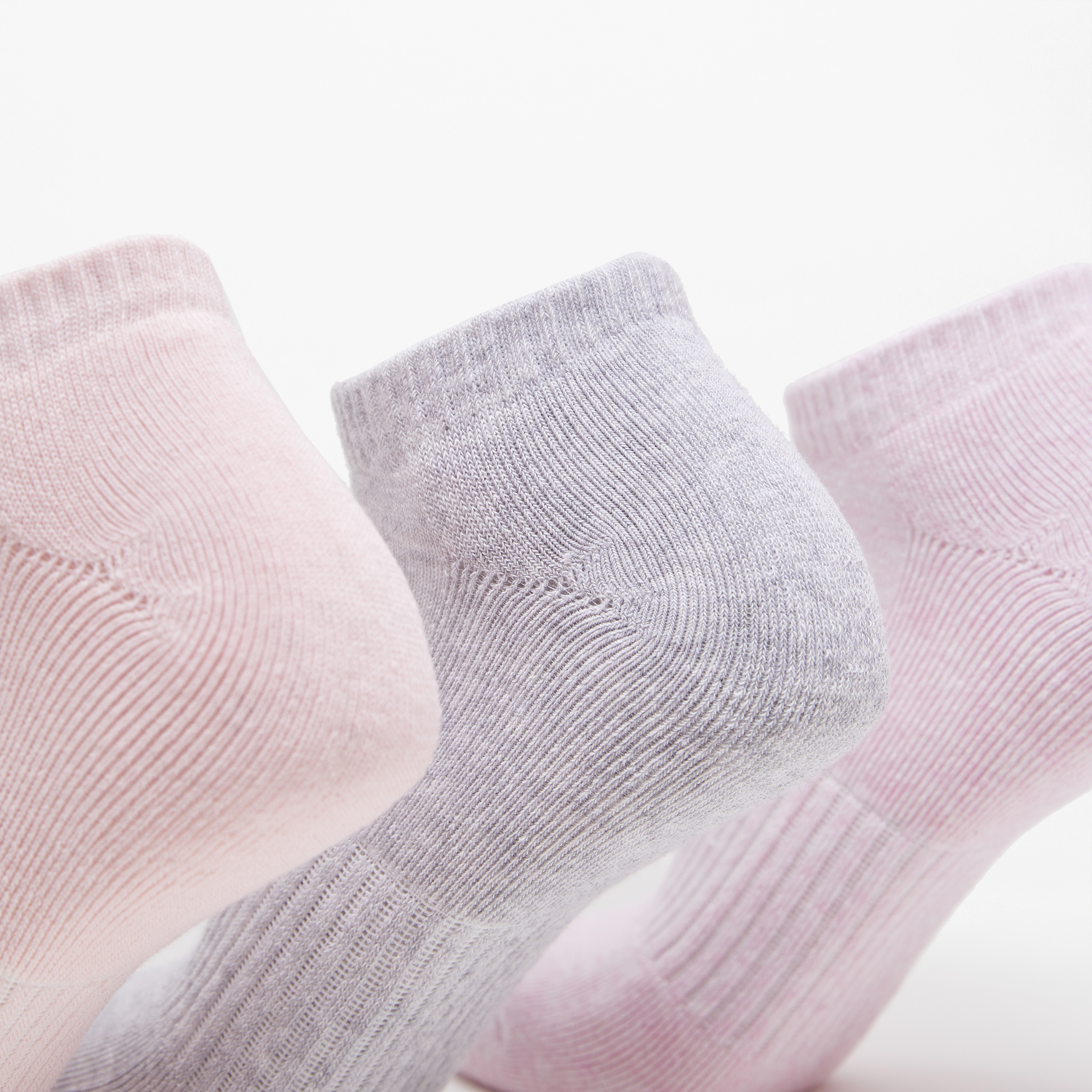 جوارب مبطنة سادة بطول الكاحل من جلو - طقم من 3 أزواج-women-socksandstockings-image-2
