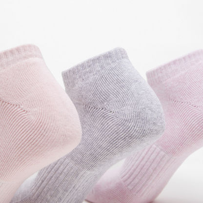 Gloo Solid Ankle Length Socks - Set of 3-Women%27s Socks-image-1