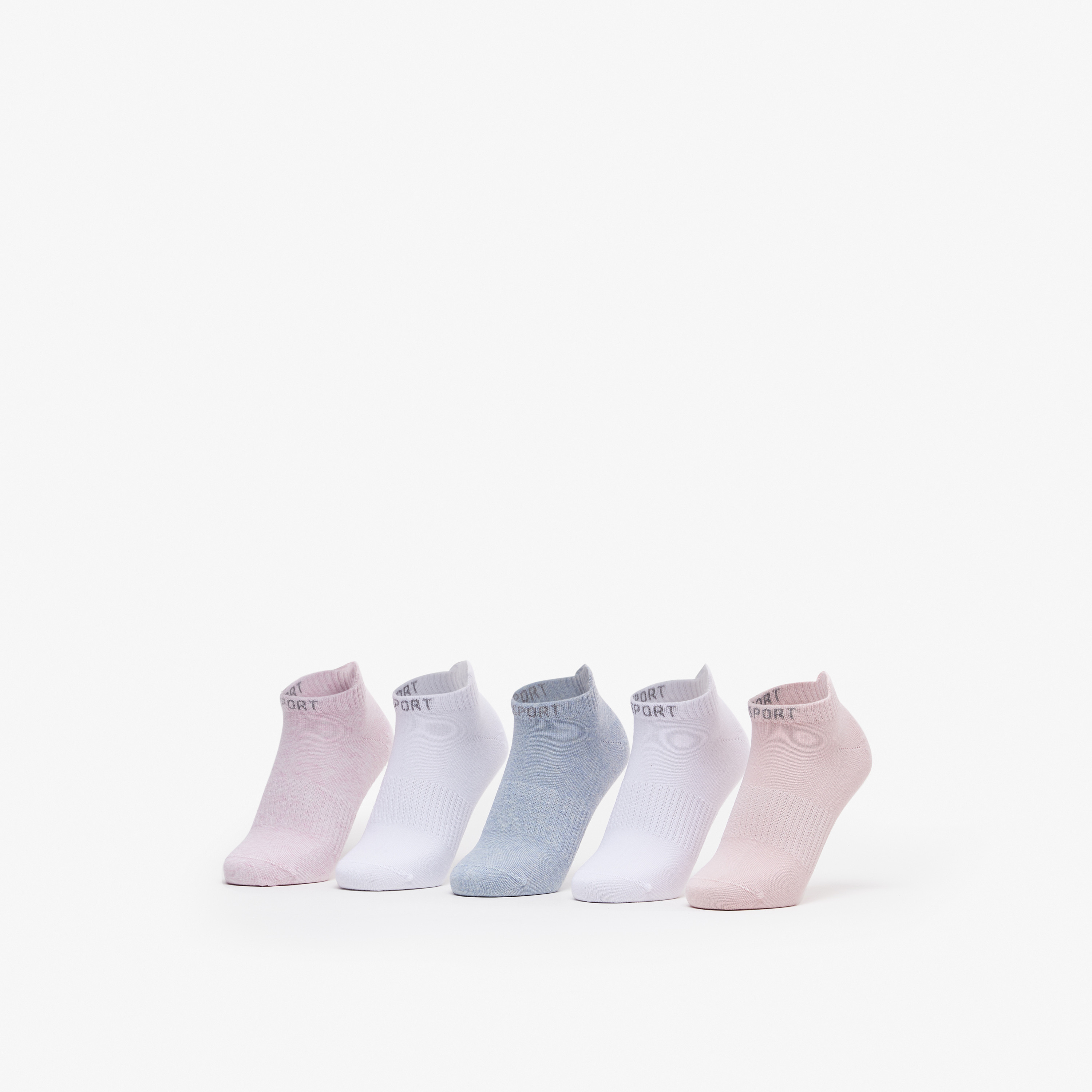 Gloo Printed Hem Ankle Length Socks - Set of 5-women-socksandstockings-image-1