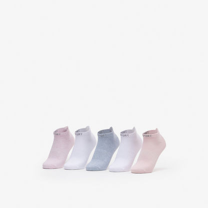 Gloo Printed Hem Ankle Length Socks - Set of 5