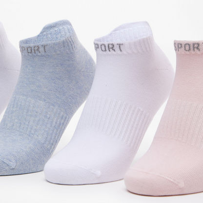 Gloo Printed Hem Ankle Length Socks - Set of 5-Women%27s Socks-image-1