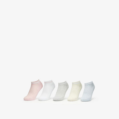Gloo Solid Ankle Length Socks - Set of 5-Women%27s Socks-image-0