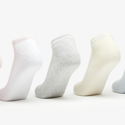 Gloo Solid Ankle Length Socks - Set of 5-Women%27s Socks-image-1