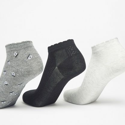 Gloo Assorted Ankle Length Socks with Scallop Hem - Set of 5