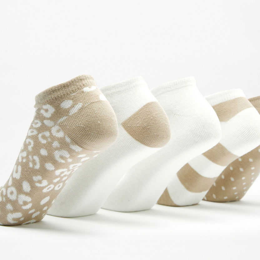 Gloo Assorted Ankle Length Socks - Set of 5-Women%27s Socks-image-1