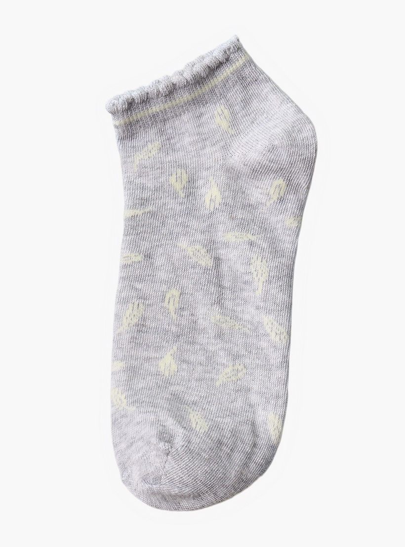 طقم جوارب قطن 5 أزواج بطول الكاحل من جلو-women-socksandstockings-image-2