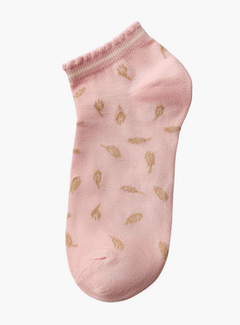 طقم جوارب قطن 5 أزواج بطول الكاحل من جلو-women-socksandstockings-image-4
