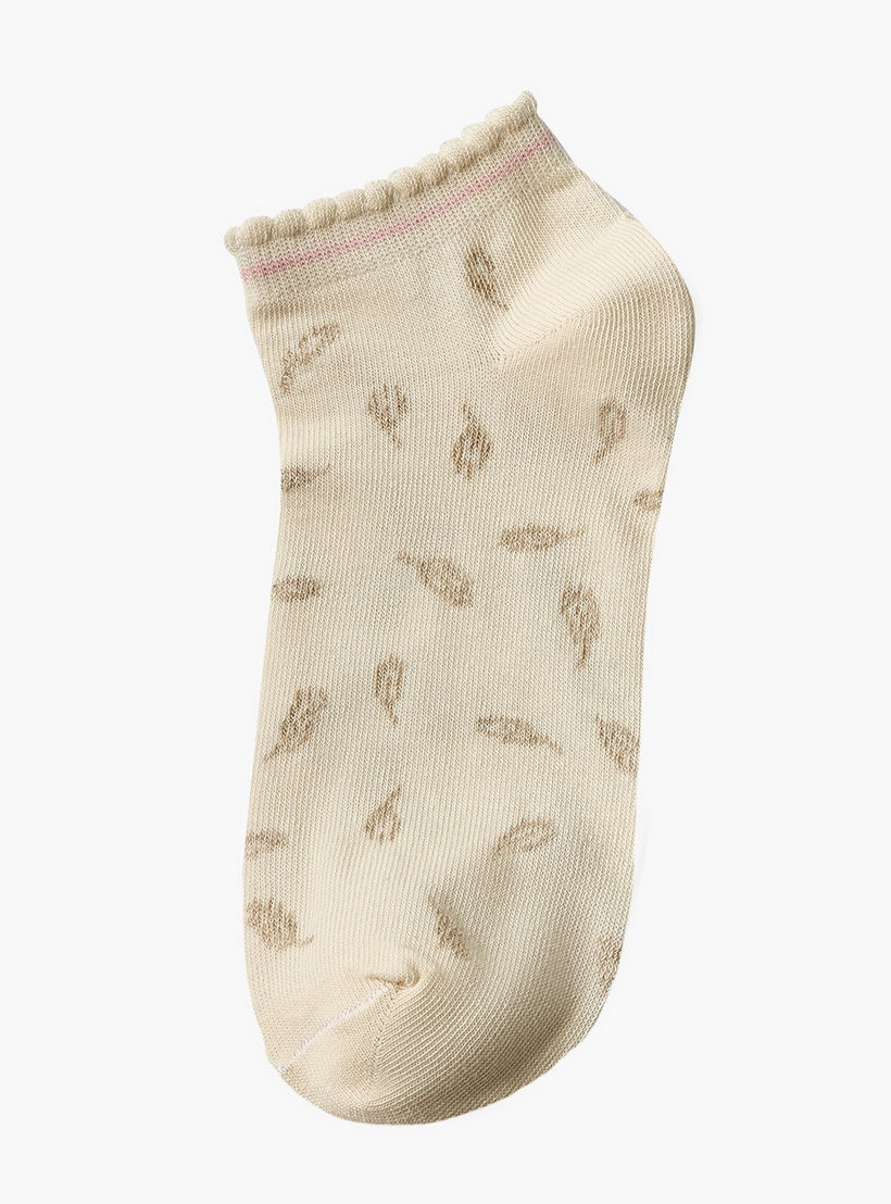 طقم جوارب قطن 5 أزواج بطول الكاحل من جلو-women-socksandstockings-image-6