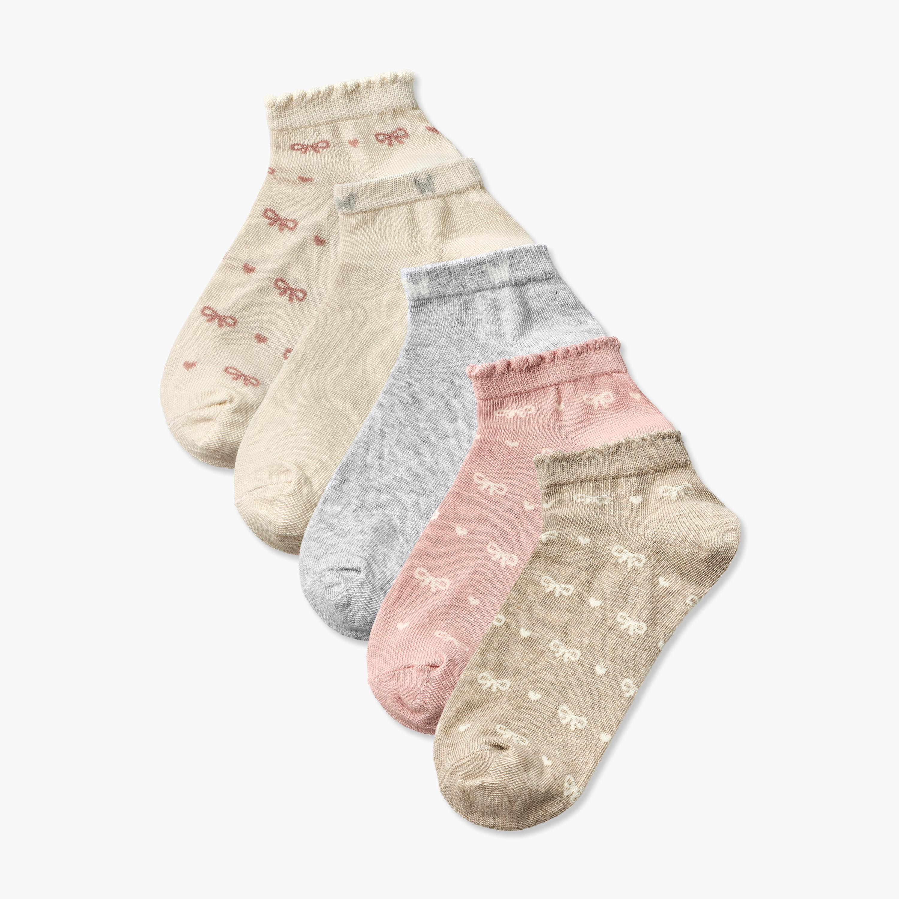 Gloo Pack of 5 Ankle Length Cotton Socks-women-socksandstockings-image-1