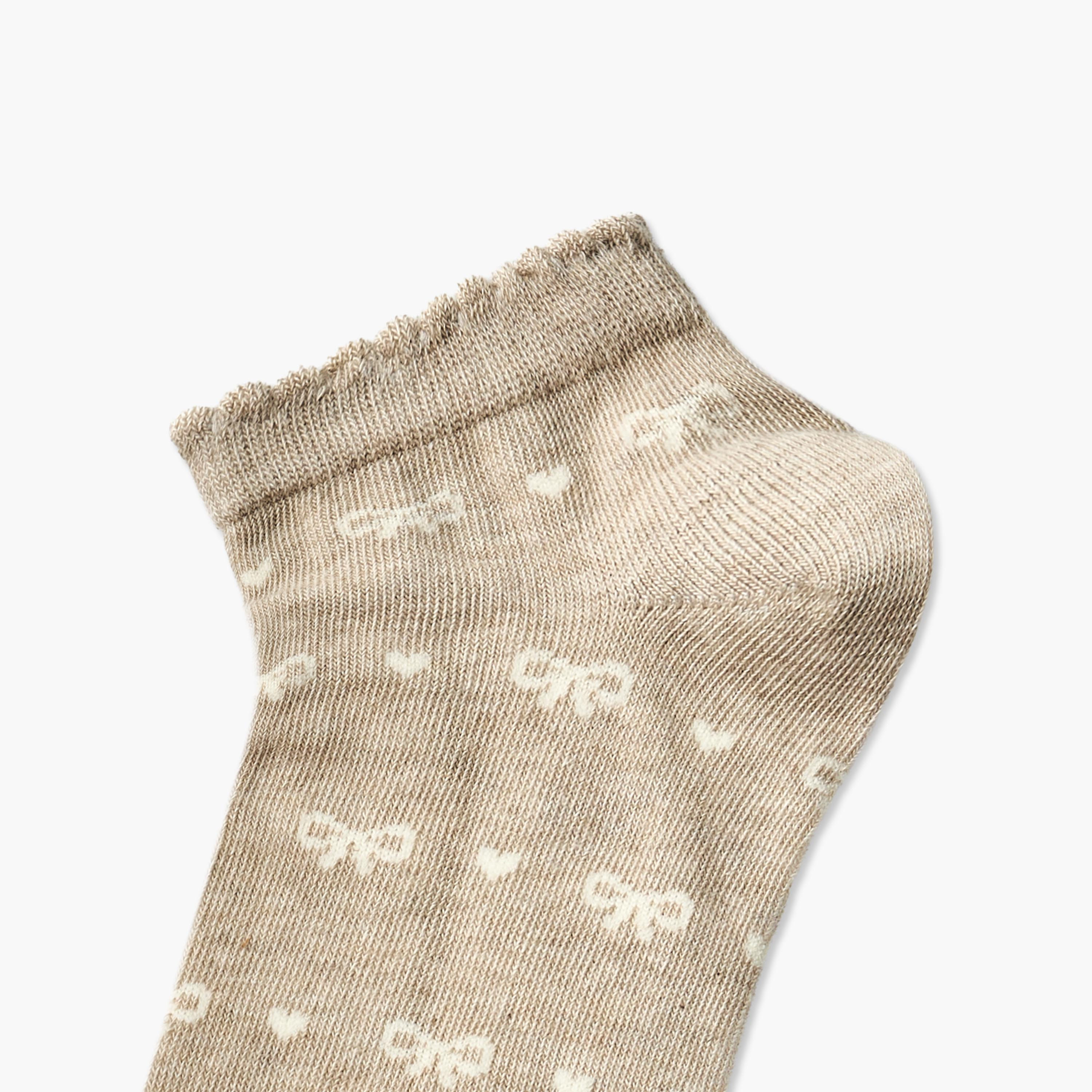 Gloo Pack of 5 Ankle Length Cotton Socks-women-socksandstockings-image-3