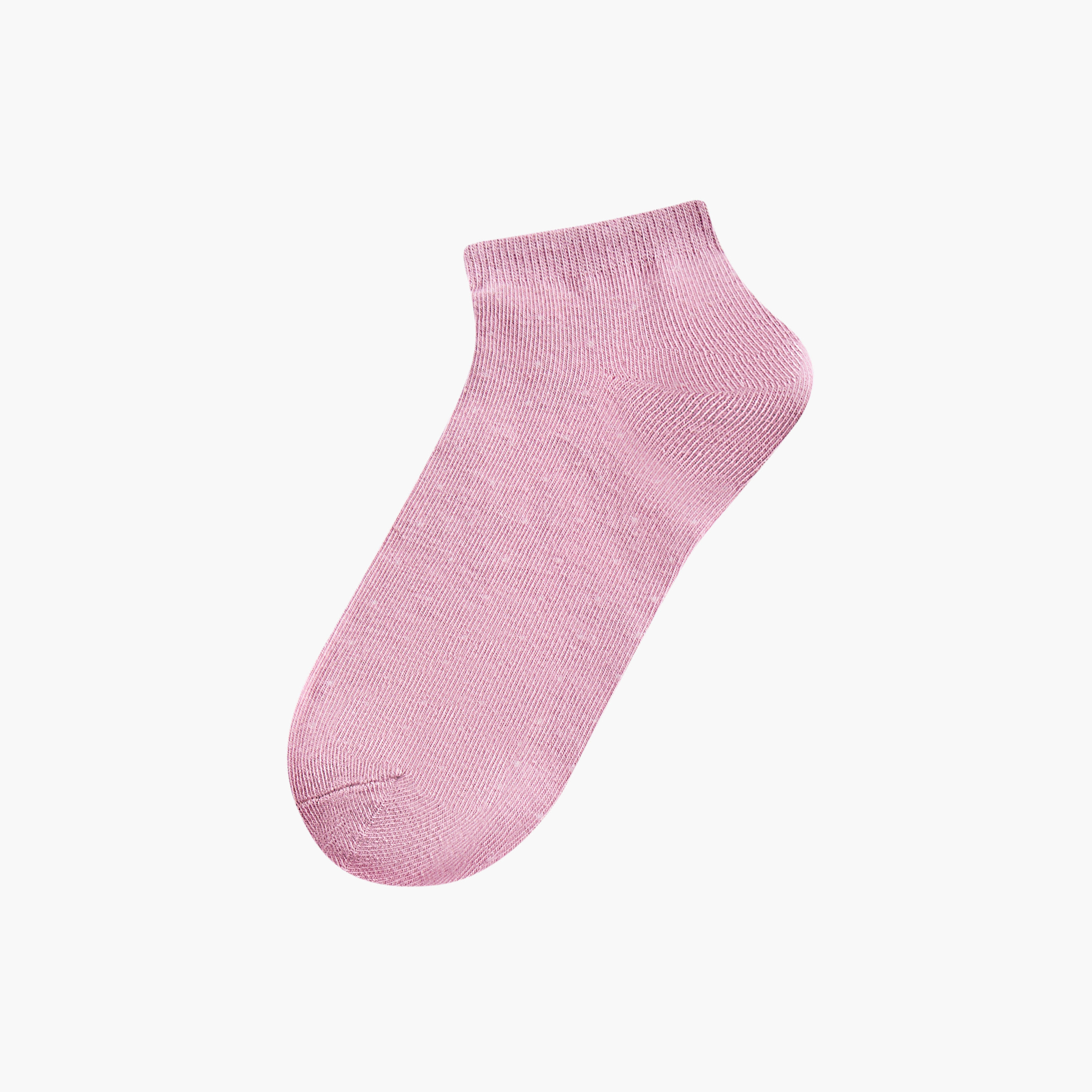 Gloo Polka Dot Print Non-Terry Ankle Length Socks - Set of 5-women-socksandstockings-image-2