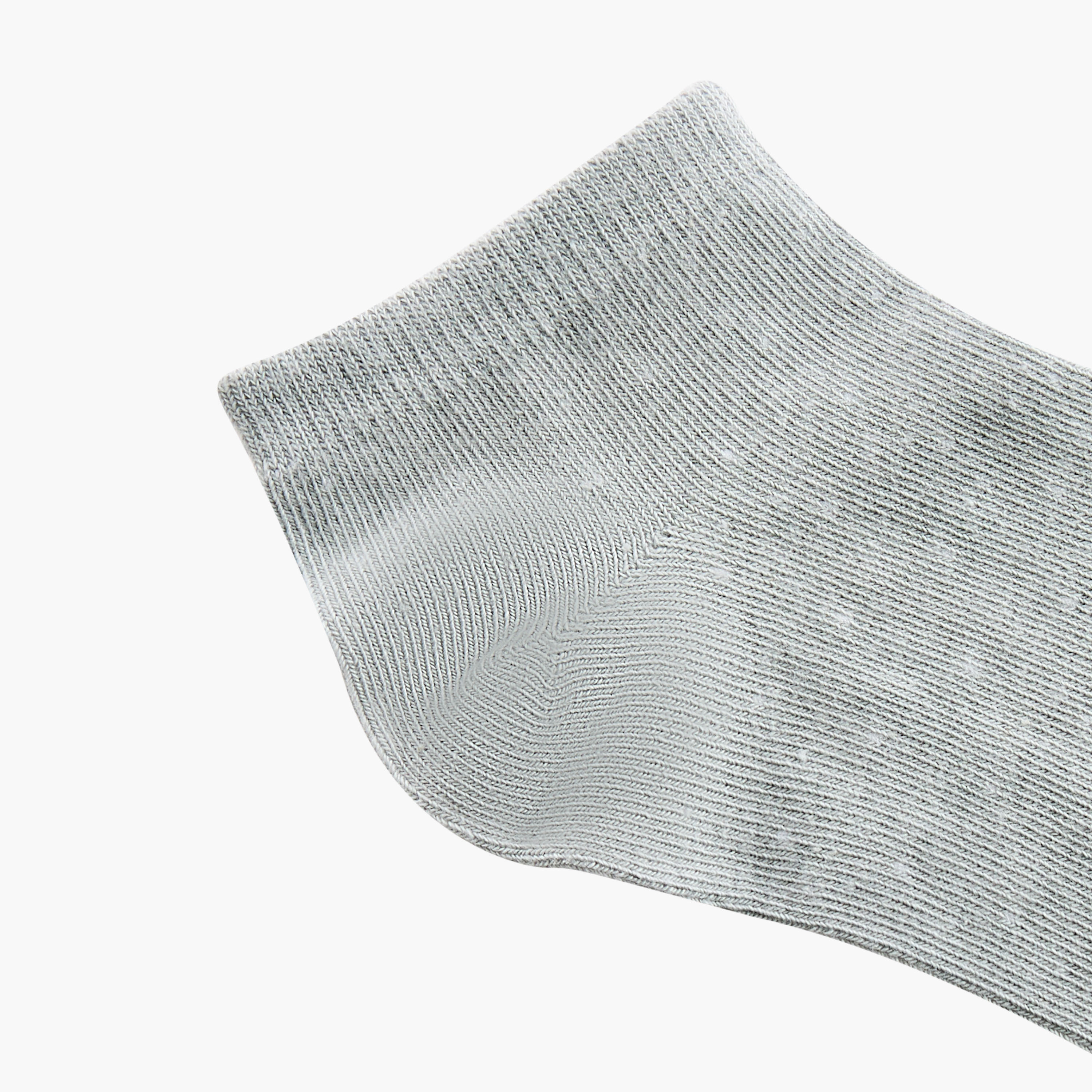 Gloo Polka Dot Print Non-Terry Ankle Length Socks - Set of 5-women-socksandstockings-image-5