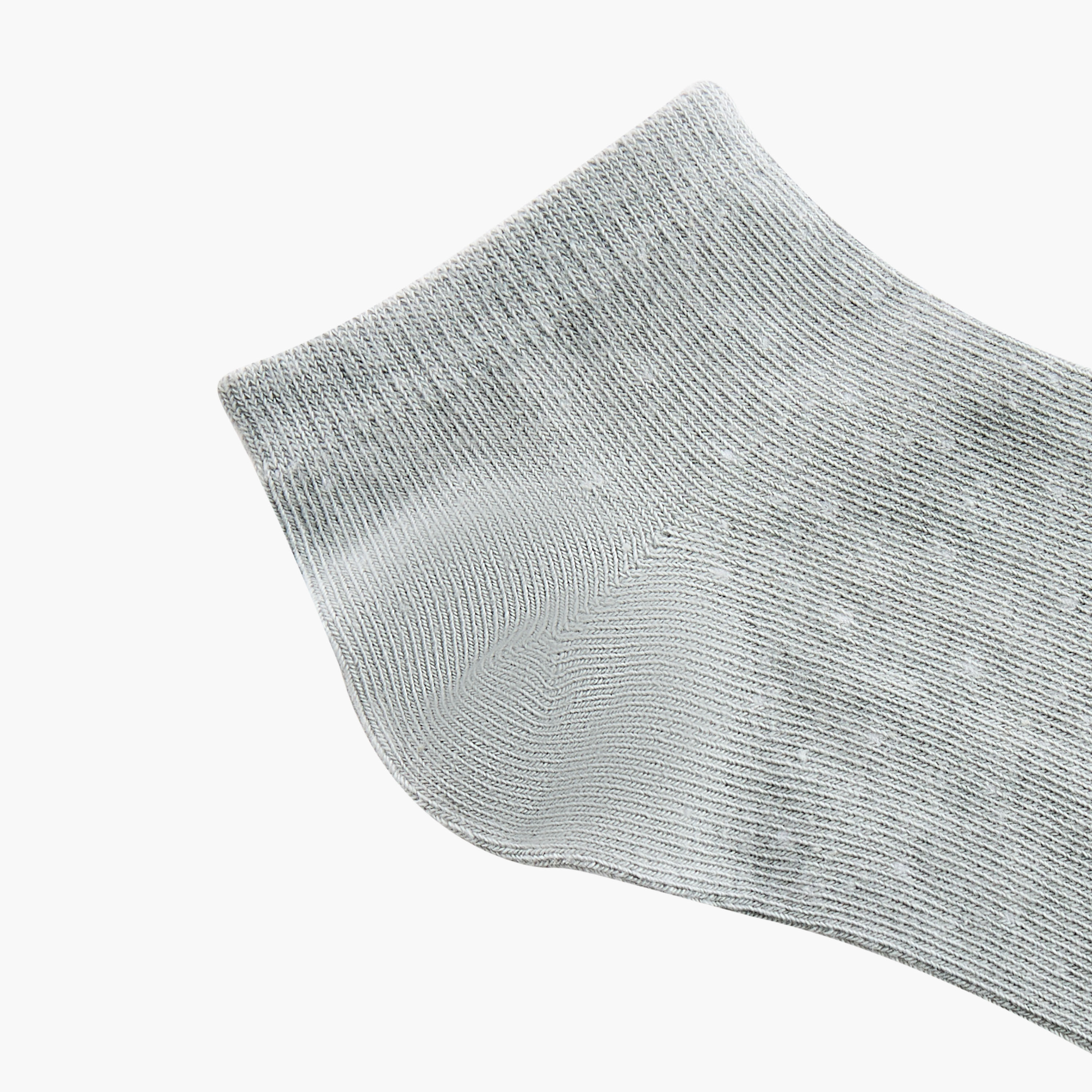 Gloo Polka Dot Print Non-Terry Ankle Length Socks - Set of 5-women-socksandstockings-image-5