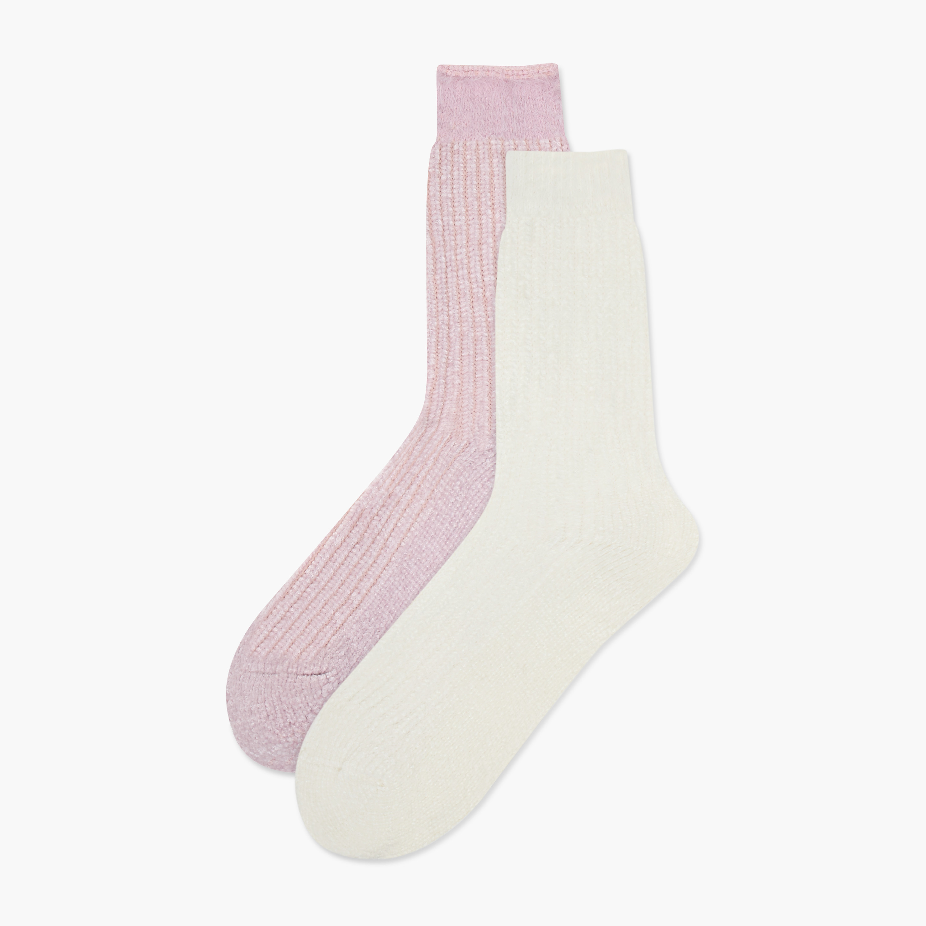 Gloo Textured Crew Length Cushioned Socks - Set of 2-women-socksandstockings-image-1
