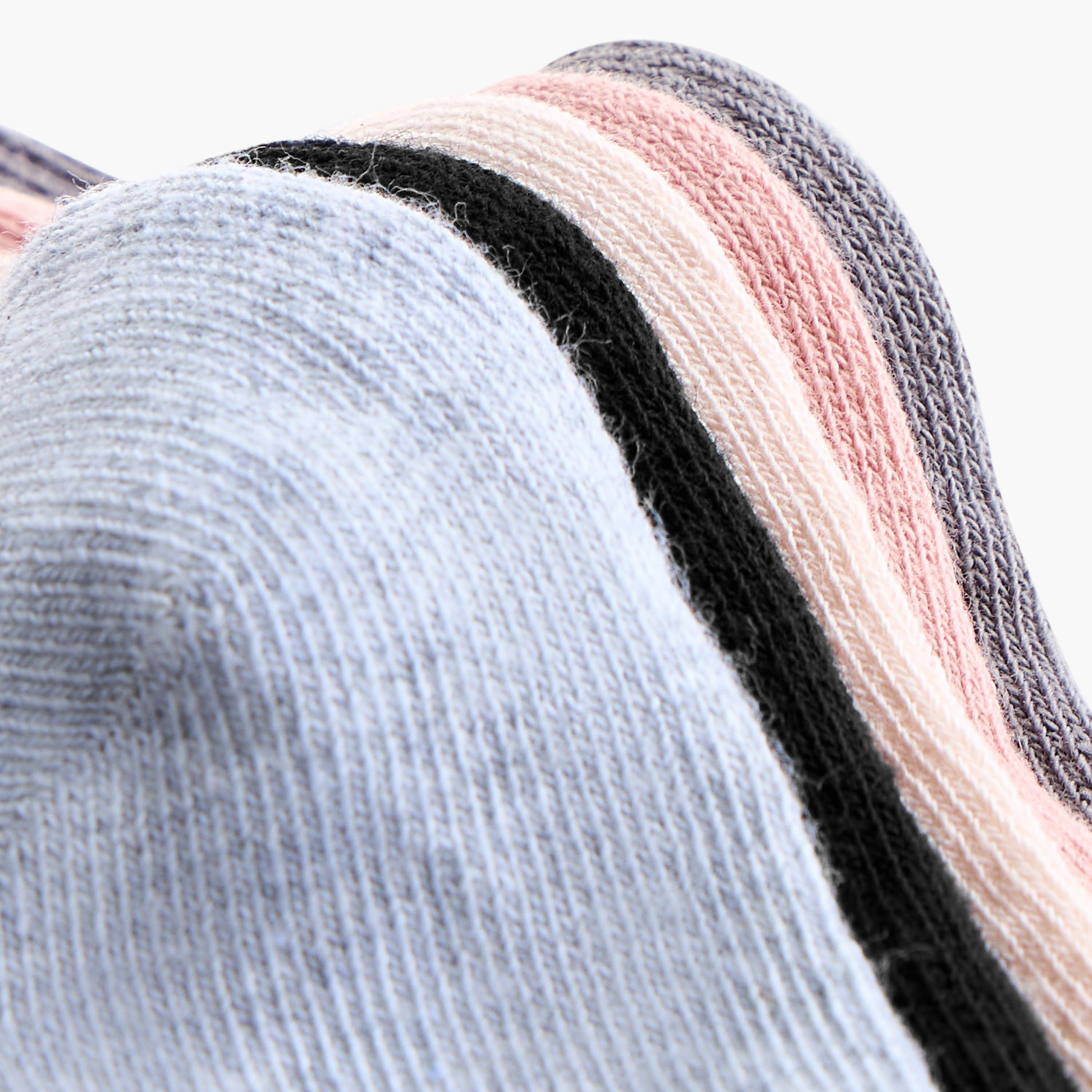 Gloo Textured Ankle Length Socks with Scalloped Hem - Set of 5-women-socksandstockings-image-4