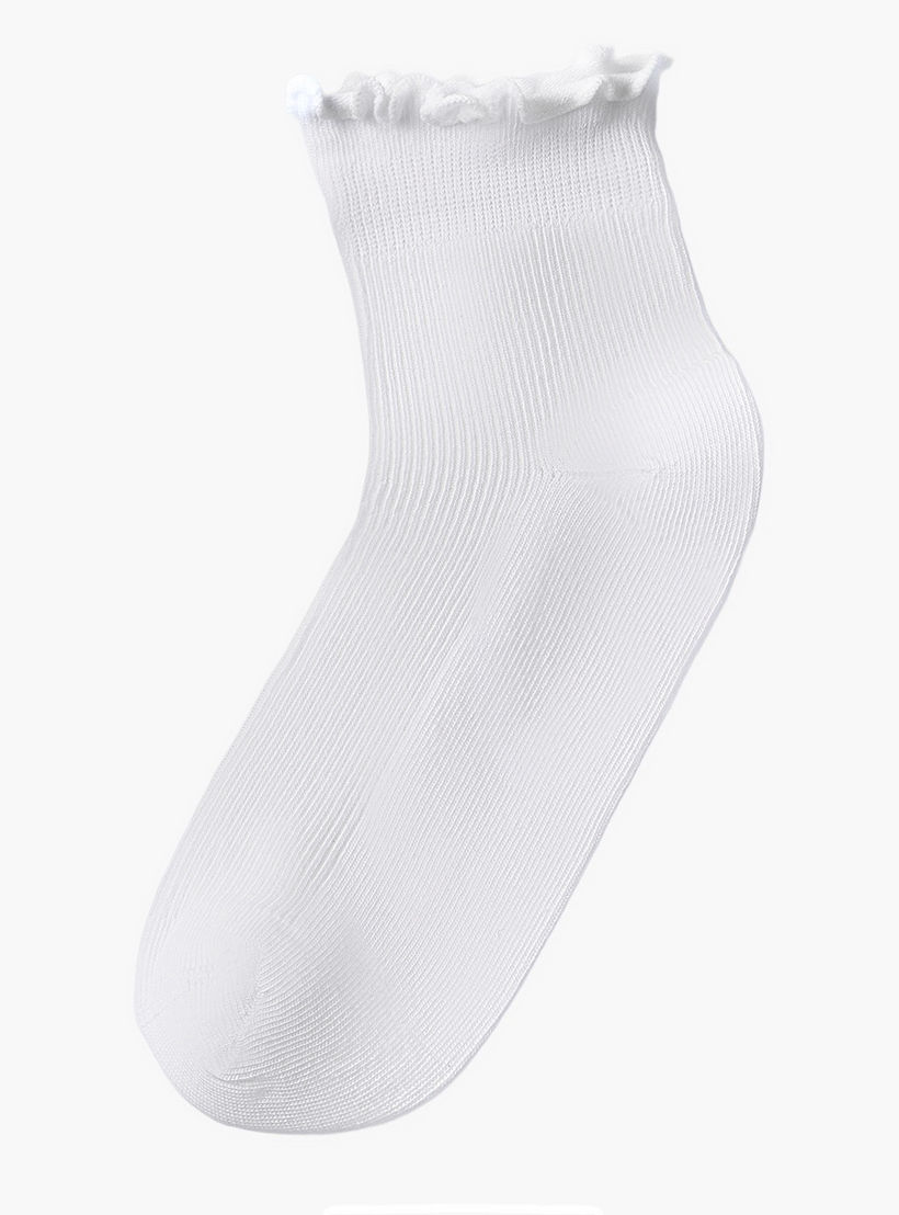 عبوة جوارب بارزة الملمس 5 أزواج طول الكاحل بحواف مموجة من جلو-women-socksandstockings-image-2