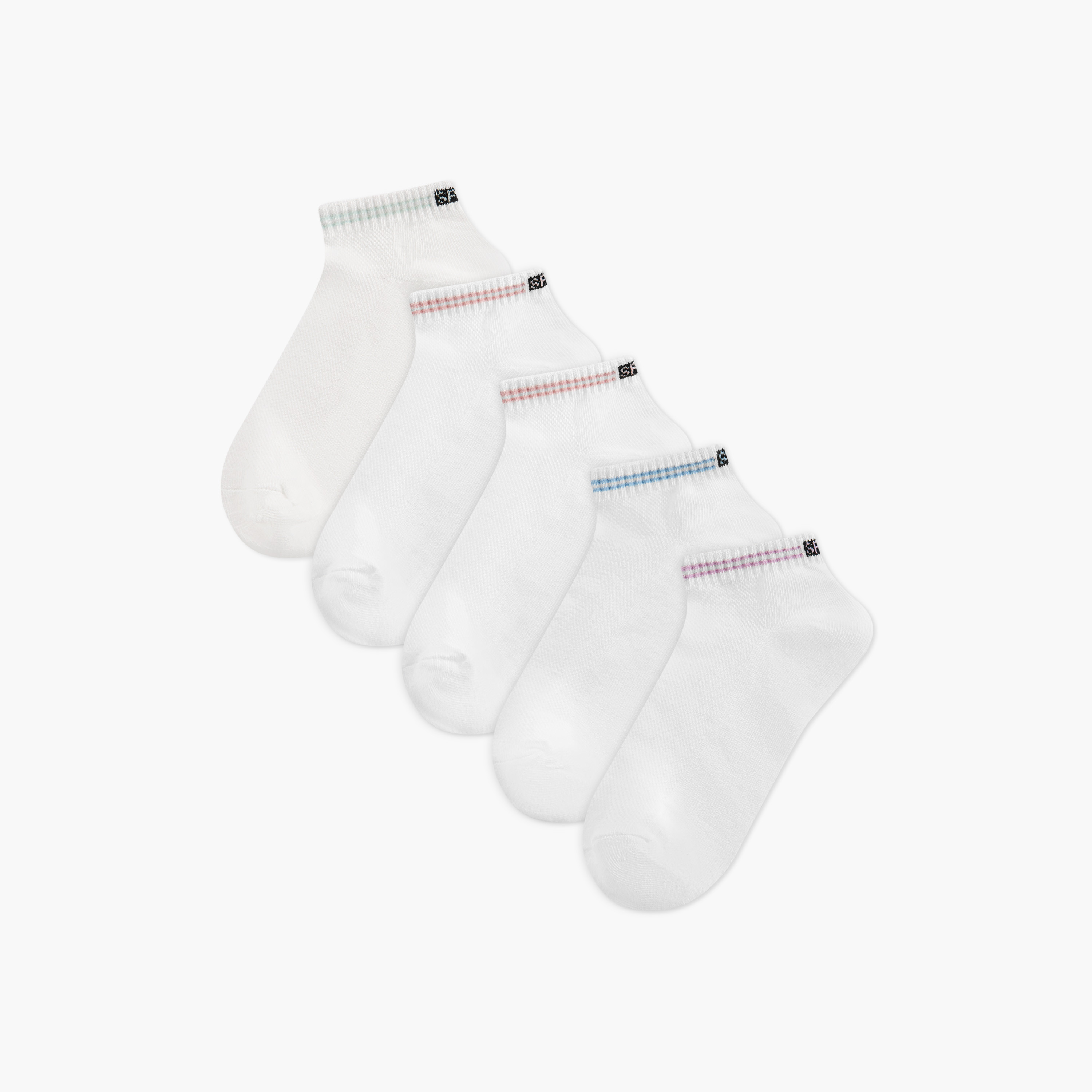 جوارب بطول الكاحل - طقم 5 قطع متنوعة-women-socksandstockings-image-1