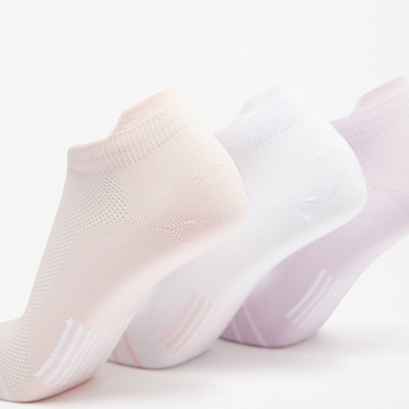 Gloo Solid Ankle Length Sports Socks - Set of 3-Women%27s Socks-image-1