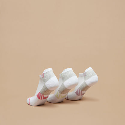 Gloo Textured Ankle Length Sports Socks - Set of 3-Women%27s Socks-image-2