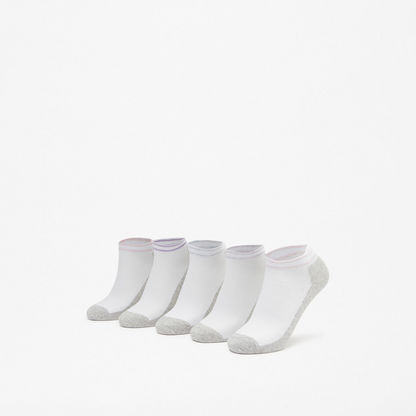 Gloo Panelled Ankle Length Sports Socks - Set of 5-Women%27s Socks-image-0