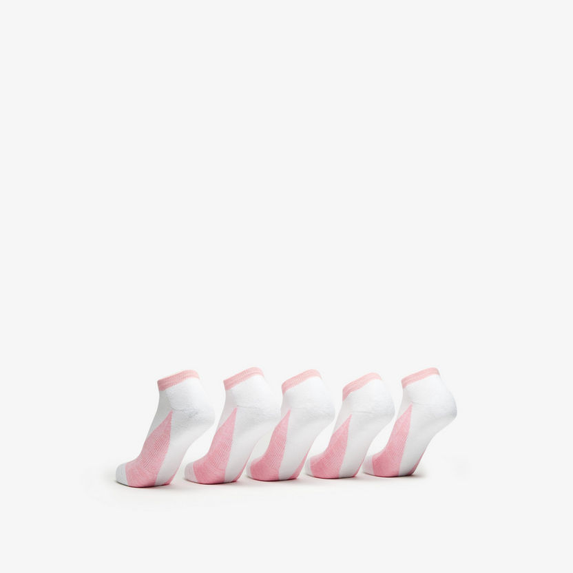 Gloo Plain Ankle Length Socks - Set of 5-Women%27s Socks-image-2