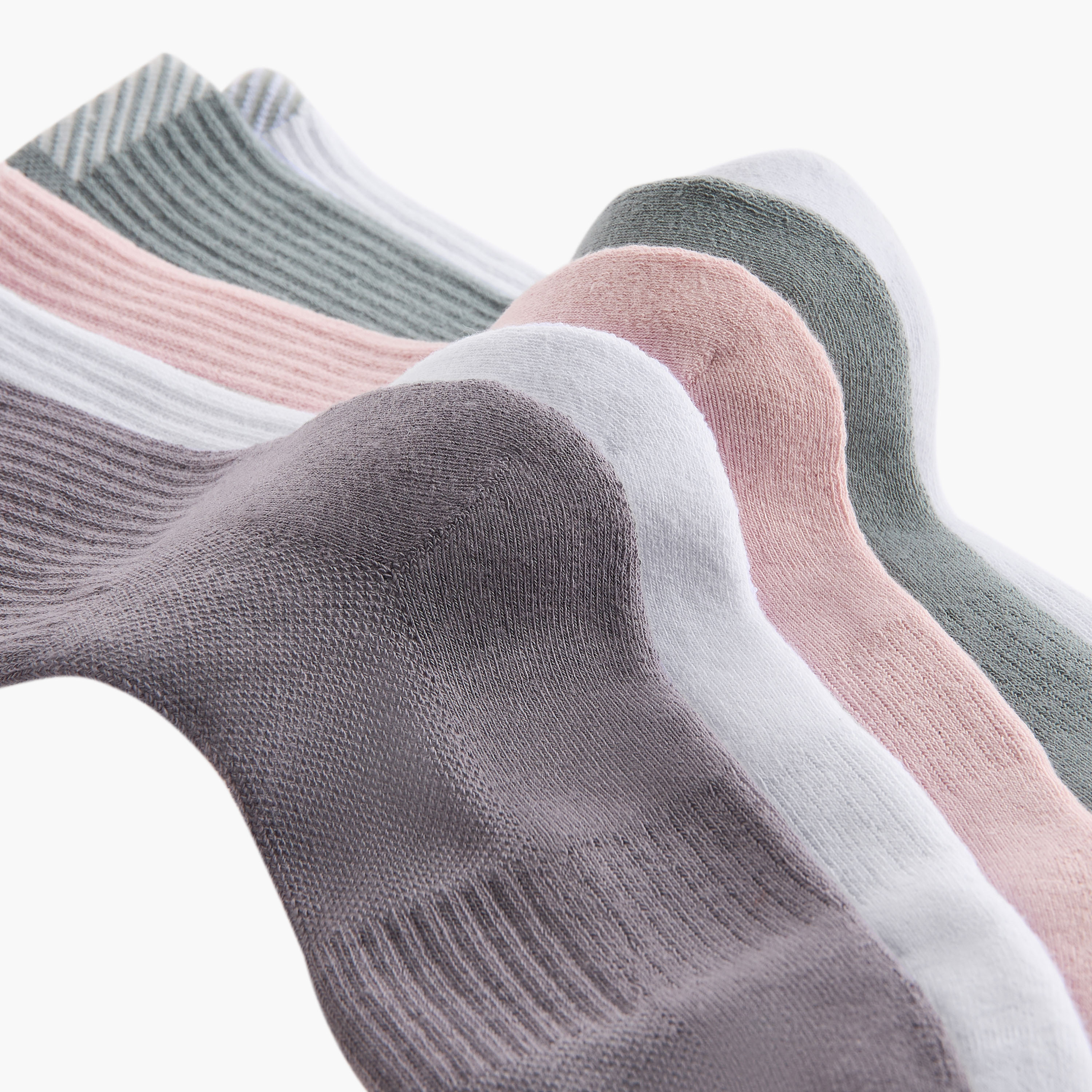 Gloo Textured Crew Length Cushioned Socks - Set of 4-women-socksandstockings-image-4
