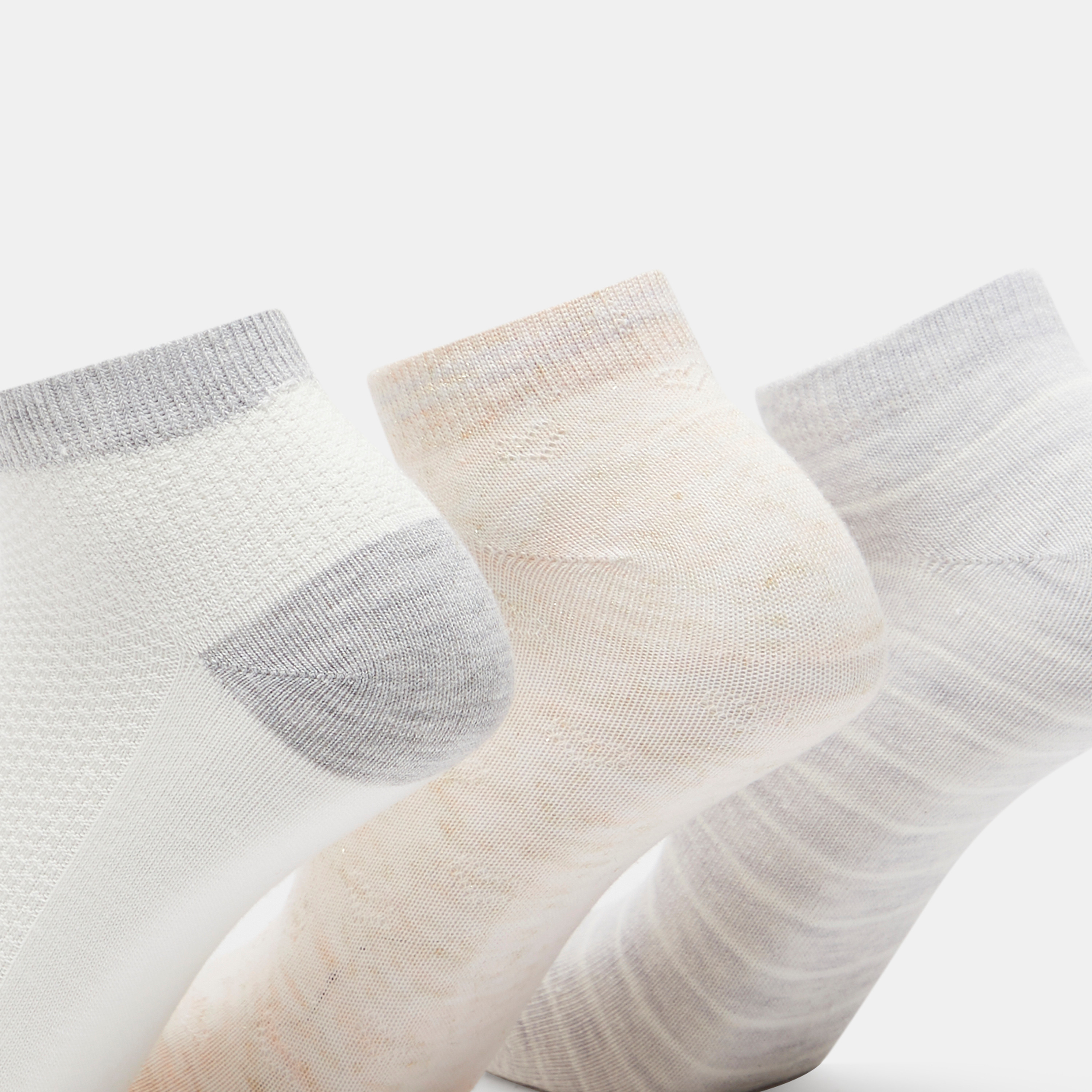 Gloo Assorted Ankle Length Socks - Set of 3-women-socksandstockings-image-3