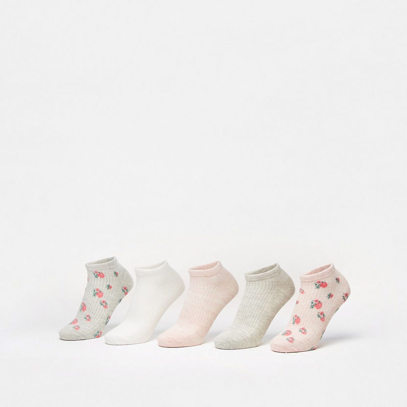 Gloo Assorted Ankle Length Socks - Set of 5-Women%27s Socks-image-0