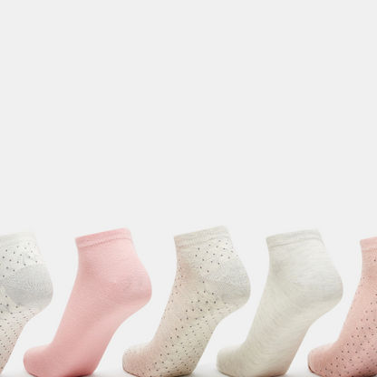 Gloo Assorted Ankle Length Socks - Set of 5-Women%27s Socks-image-3