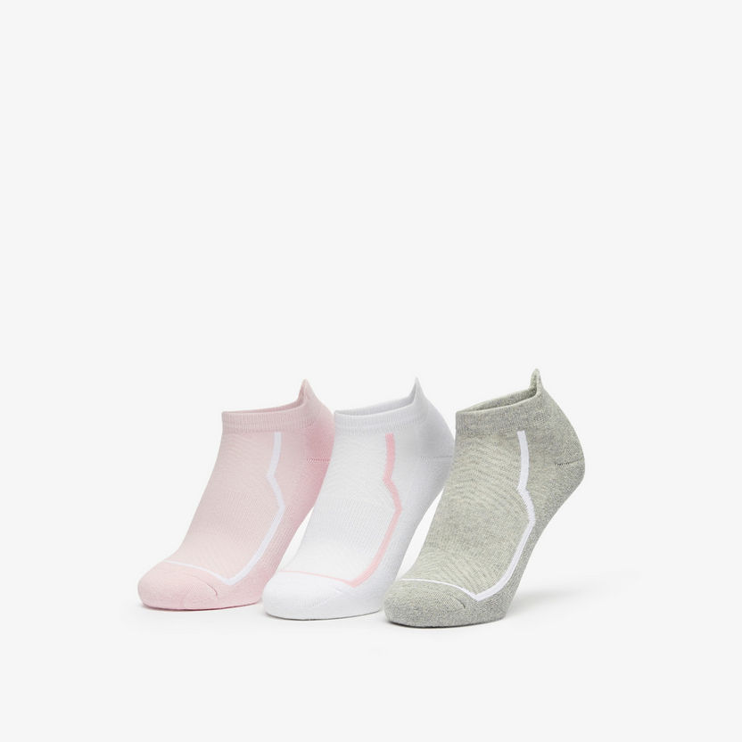 Gloo Textured Ankle Length Socks - Set of 3-Women%27s Socks-image-0